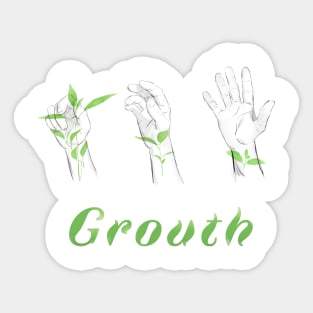 Hand Growing Triptych Sticker